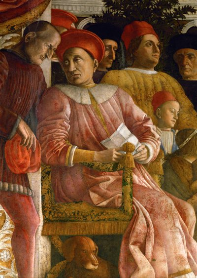 Lodovico Gonzaga, seine Frau Barbara von Brandenburg, Familienmitglieder und Höflinge von Andrea Mantegna
