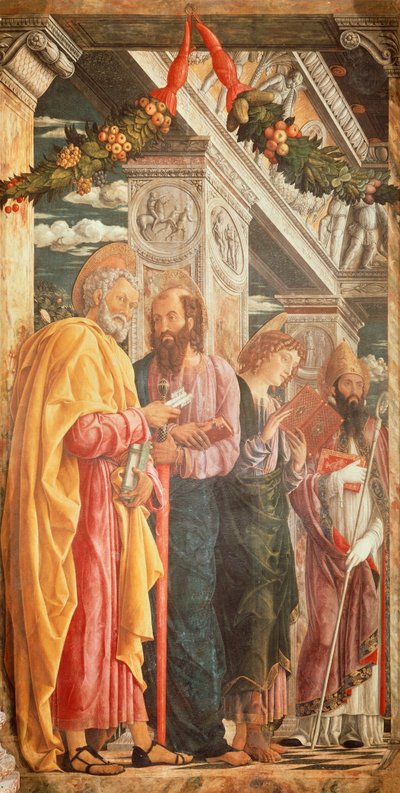 Heilige Peter und Paul und zwei Heilige (Detail) von Andrea Mantegna