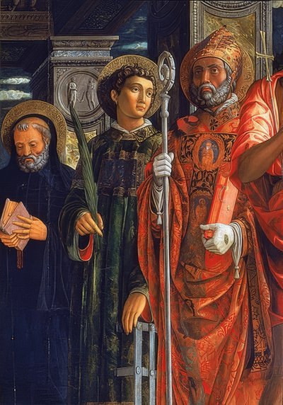 San-Zeno-Altar (Detail) von Andrea Mantegna