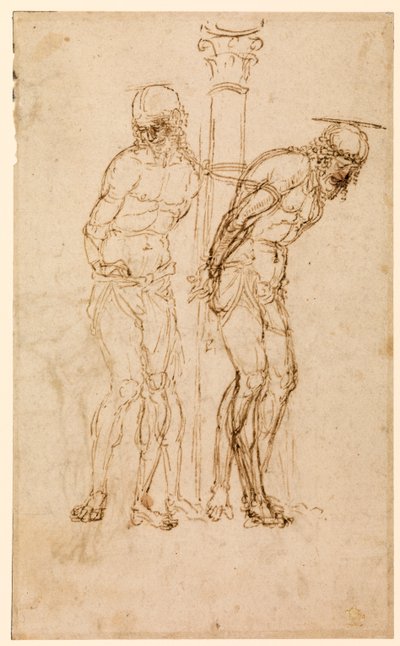 Studien für Christus an der Säule (recto) von Andrea Mantegna