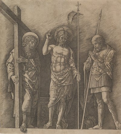 Der auferstandene Christus zwischen St. Andreas und St. Longinus, ca. 1472 von Andrea Mantegna