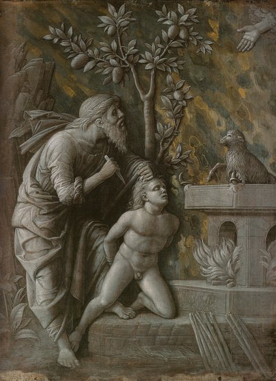 Das Opfer Isaaks, um 1490-1495 von Andrea Mantegna