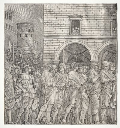 Die Triumphe Cäsars: Die Senatoren, 1400er von Andrea Mantegna