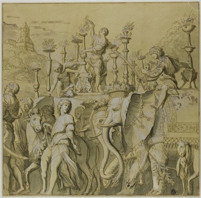 Triumphe von Julius Caesar: Leinwand Nr. V von Andrea Mantegna