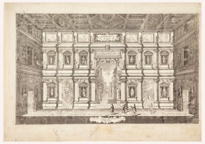 Innenansicht des Teatro Olimpico in Vicenza von Andrea Palladio