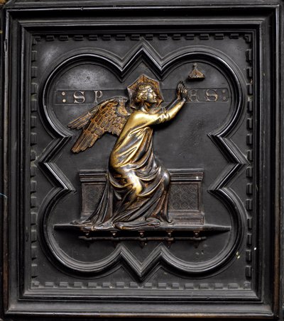 Hoffnung, Tafel A der Südportale des Baptisteriums von San Giovanni, 1336 von Andrea Pisano