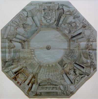 Deckenentwurf von Andrea Pozzo