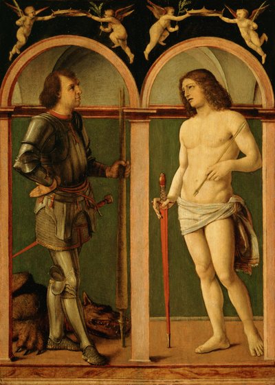 Heiliger Georg und Heiliger Sebastian von Andrea Solario