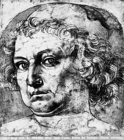 Porträt von Andrea del Verrocchio, ca. 1450 von Andrea del Castagno