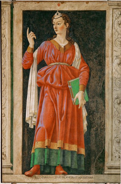 Die Sibylle von Cumae, ca. 1450 aus der Serie berühmter Männer und Frauen für die Villa Carducci in Legnaia von Andrea del Castagno