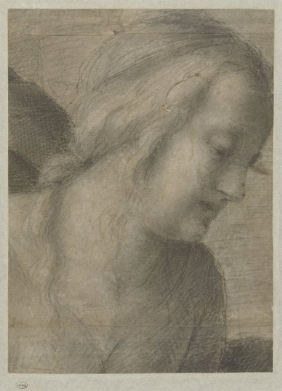 Kopf von Maria, in einer Anbetung von Andrea del Sarto