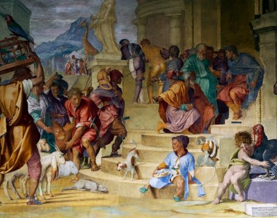 Der Triumph des Cäsar von Andrea del Sarto und Alessandro Allori (1520), Mediceische Villa Poggio a Caiano von Andrea del Sarto