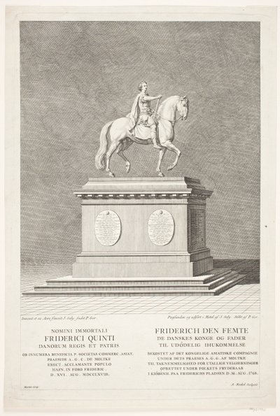 Reiterstatue von Frederik V auf dem Amalienborg Slotsplads von Andreas Heckel