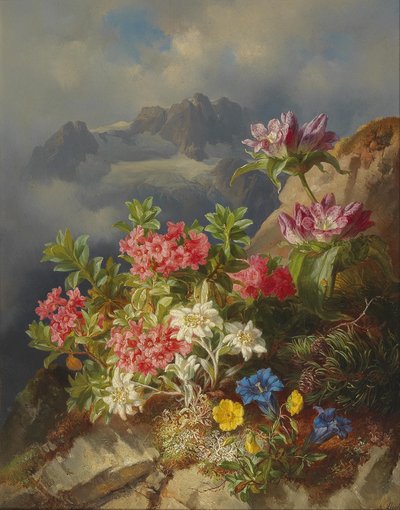 Stillleben mit Alpenblumen von Andreas Lach