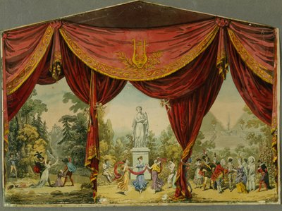 Skizze für den Vorhang des kaiserlichen Theaters in Sankt Petersburg, 1830er Jahre von Andreas Leonhard Roller