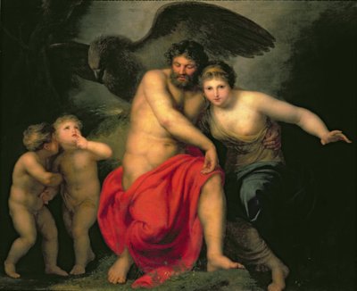 Zeus und Hera auf dem Berg Ida, 1775 von Andreas or Andries Lens