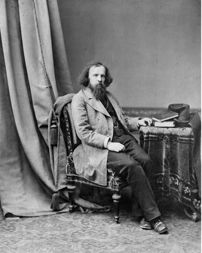 Porträt des Chemikers Dmitri Iwanowitsch Mendelejew von Andrei Osipovich Karelin