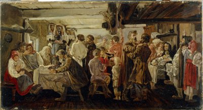 Bauernhochzeit in der Region Tambow von Andrei Petrovich Ryabushkin