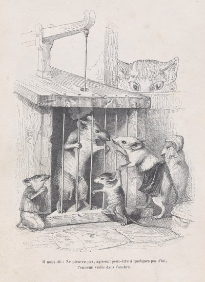 Er sagt uns: Weine nicht, handle! aus Szenen aus dem privaten und öffentlichen Leben der Tiere von Andrew Best Leloir