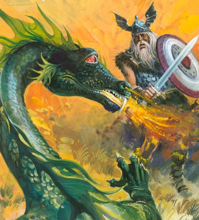 Szene aus Beowulf von Andrew Howat