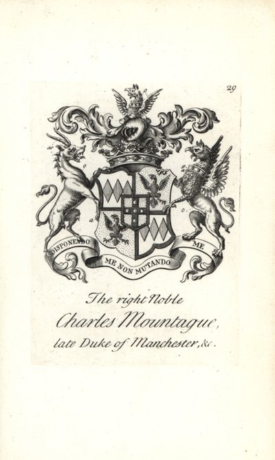 Wappen und Kamm des edlen Charles Edward Montagu von Andrew Johnston