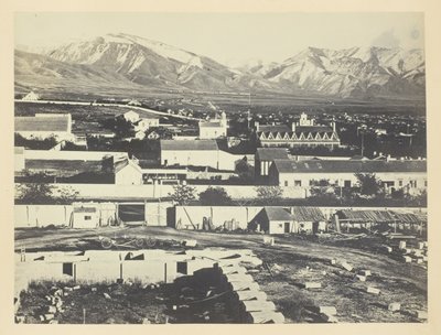 Salt Lake City, Camp Douglas und Wasatch Mountains im Hintergrund von Andrew Joseph Russell