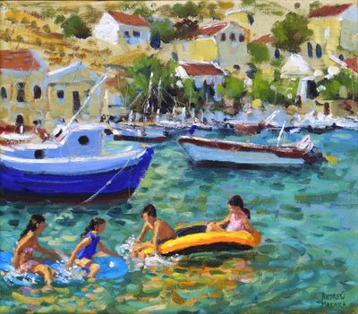 Spaß in Jollen, Symi, Griechenland von Andrew Macara