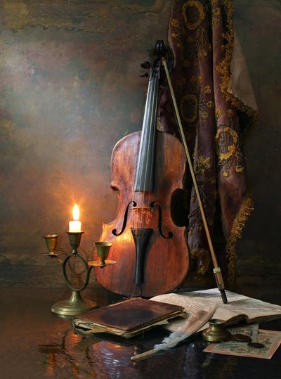 Kerzenlicht Violin Studie von Andrey Morozov