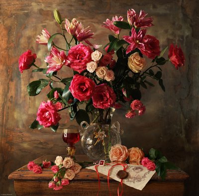 Romantisches Rosen Stillleben von Andrey Morozov