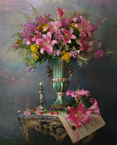Lebhaftes Blumenstillleben von Andrey Morozov