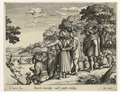 Gans ziehen von Andries Jacobsz. Stock