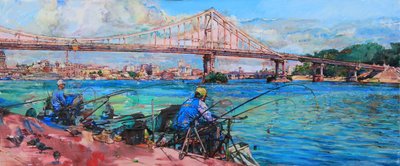 Angeln unter der Brücke von Andrii Kutsachenko
