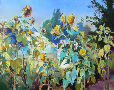 Goldene Sommer-Sonnenblumen von Andrii Kutsachenko
