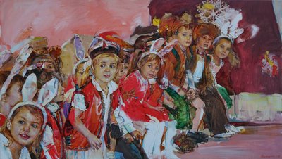 Fröhliche Hasenkinder von Andrii Kutsachenko