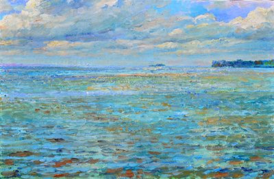 Ruhige blaue Meereslandschaft von Andrii Kutsachenko