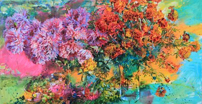 Lebhafte Blumenbouquets von Andrii Kutsachenko