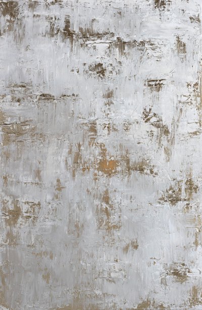 Elegantes Gold-Weiß-Abstrakt von Anete Purina-Purite