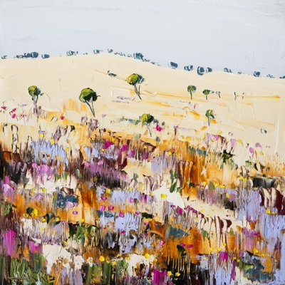Bunte Hangblumen von Angela Hawkey