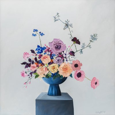 Pastellbouquet in Blau von Angela Hawkey