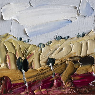 Texturierte Hügel Landschaft von Angela Hawkey
