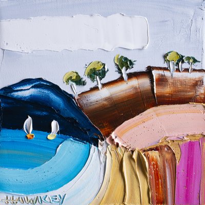 Lebendige Küsten-Segelboote von Angela Hawkey