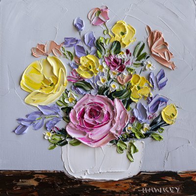 Lebendige Impasto-Blumen von Angela Hawkey