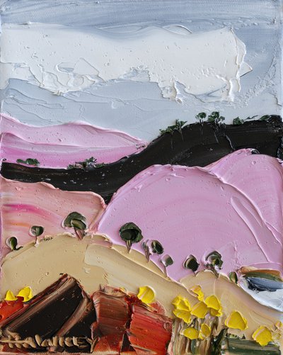 Lebendige rosa Hügel von Angela Hawkey