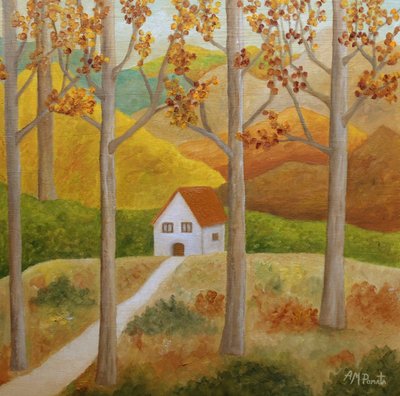 Herbstliches Landhaus von Angeles M. Pomata