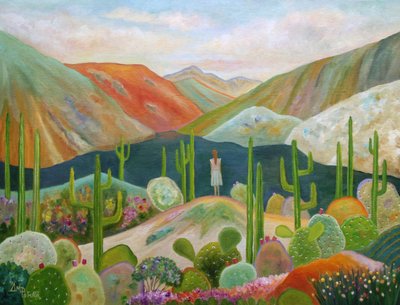 Bunte Wüstenlandschaft von Angeles M. Pomata