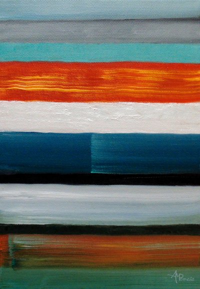 Moderne Gestreifte Horizont von Angeles M. Pomata