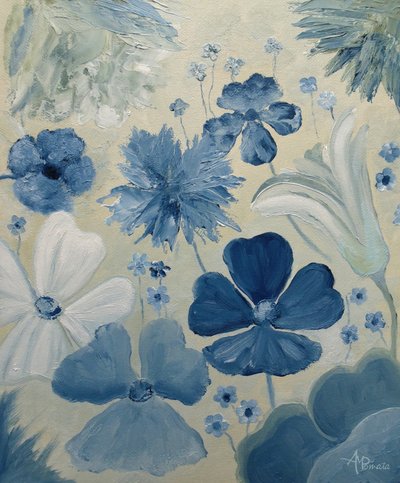 Weiche blaue Gartenblumen von Angeles M. Pomata