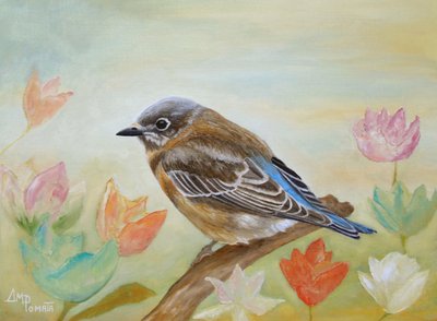 Frühlingsvogelblüte von Angeles M. Pomata