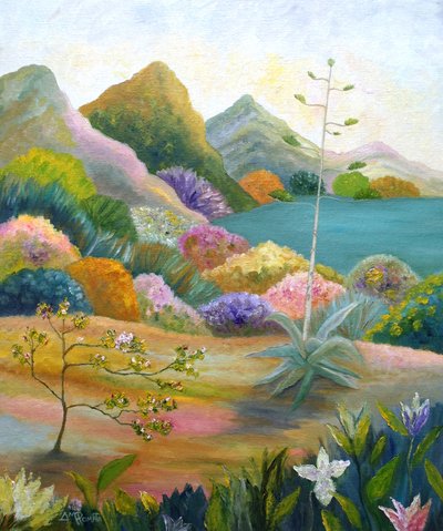 Lebendige Wüstenlandschaft von Angeles M. Pomata