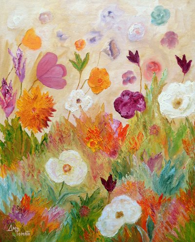 Verspielte Gartenblüten von Angeles M. Pomata